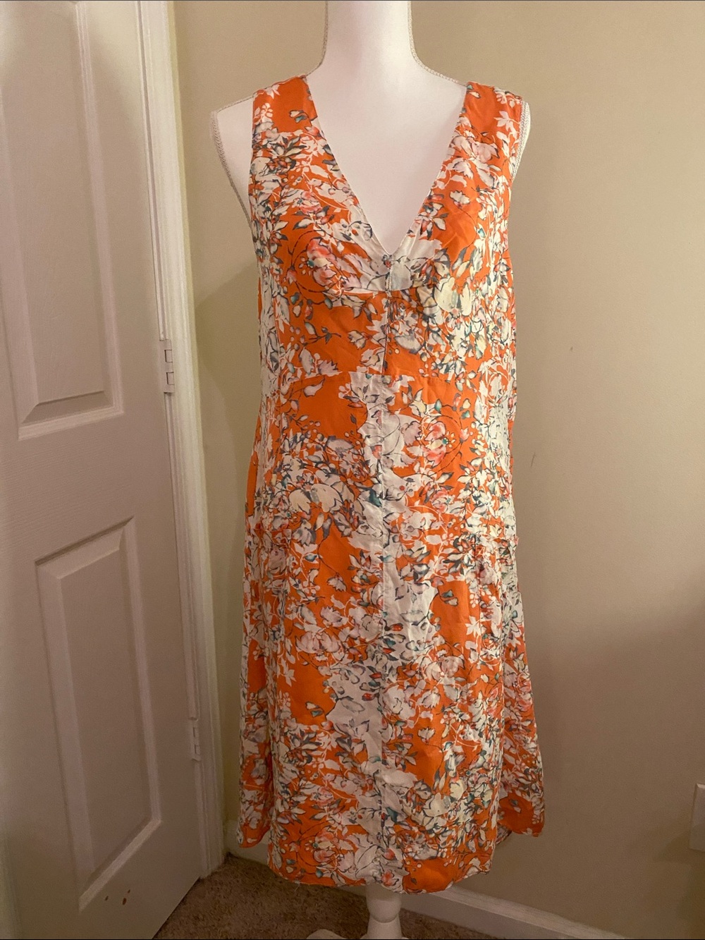 Sundance silk  Floral V-Neck Maxi Dress